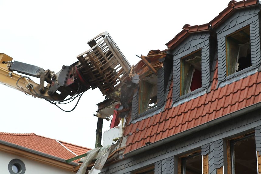 Abriss einer Brandruine