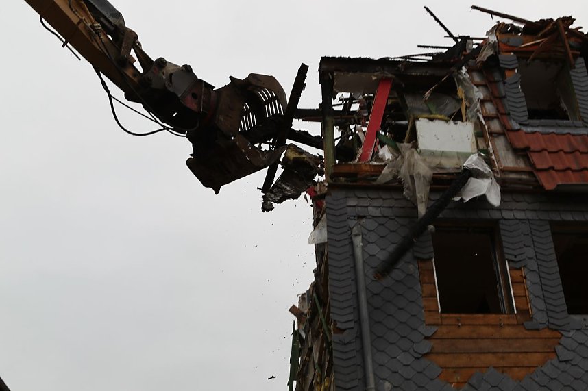 Abriss einer Brandruine