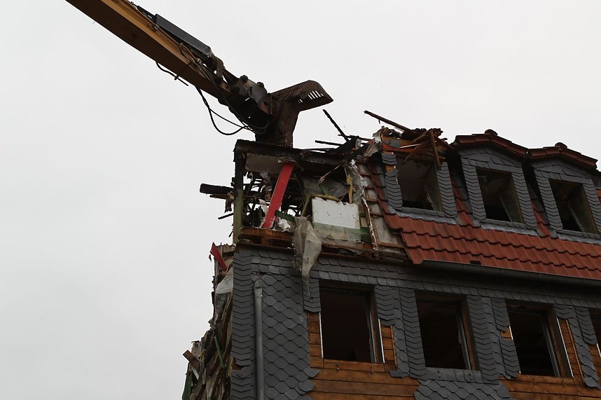 Abriss einer Brandruine