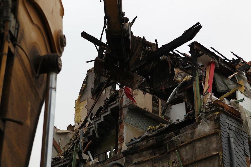 Abriss einer Brandruine
