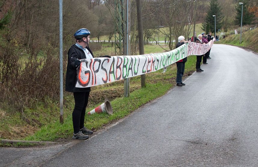 Protest gegen weiteren Gipsabbau