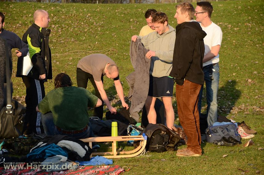 Eisbaden der FH Nordhausen