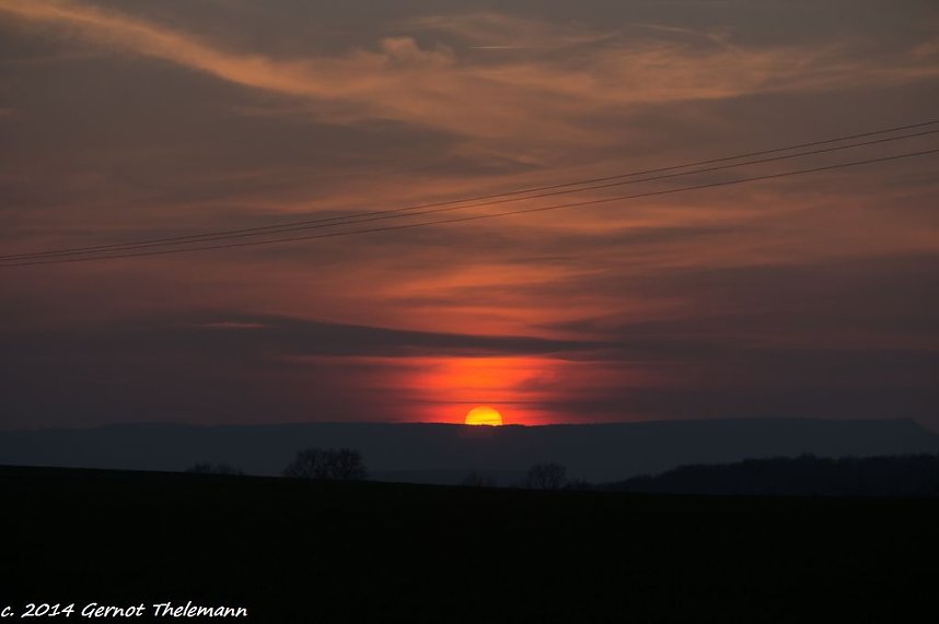Sonnenuntergang bei Bleicherode