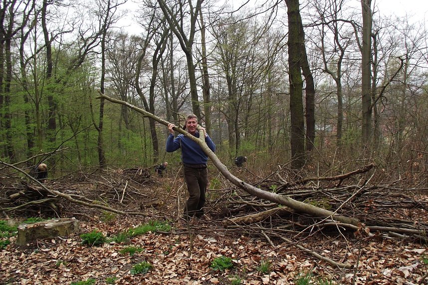 Ein Bild  f&uuml;r das Album : OB Klaus Zeh schleppte schwere &Auml;ste.