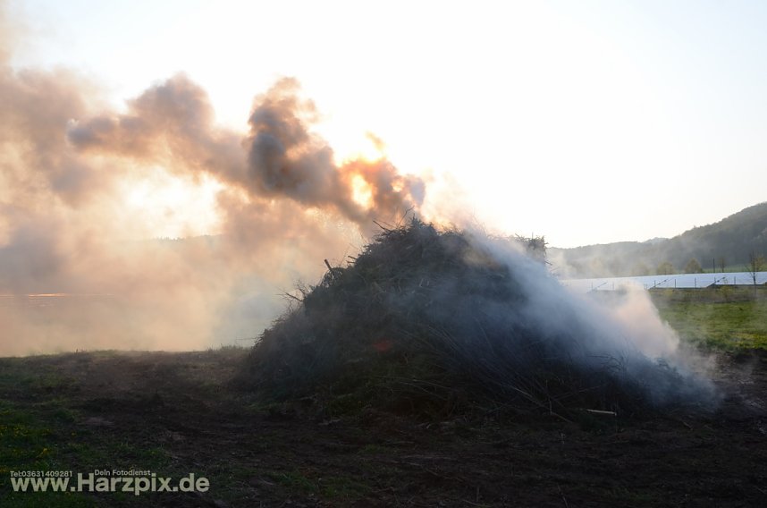 Osterfeuer in Ilfeld
