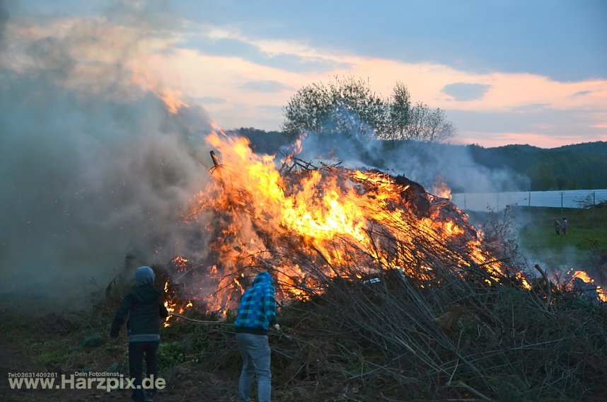Osterfeuer in Ilfeld