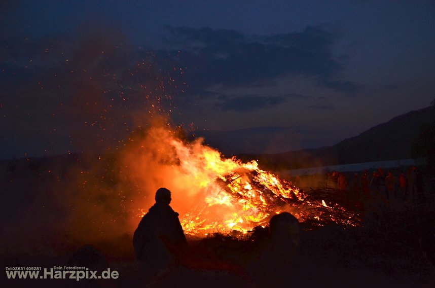 Osterfeuer in Ilfeld