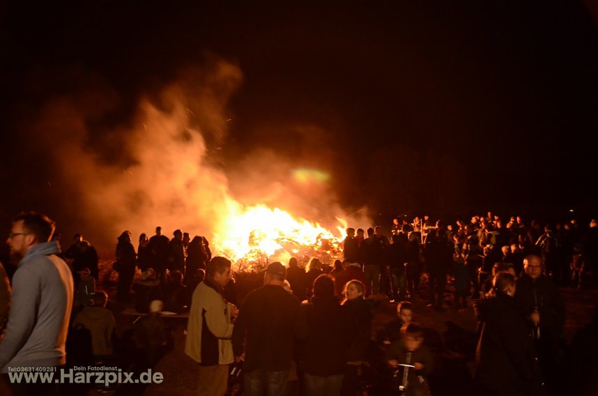 Osterfeuer in Ilfeld