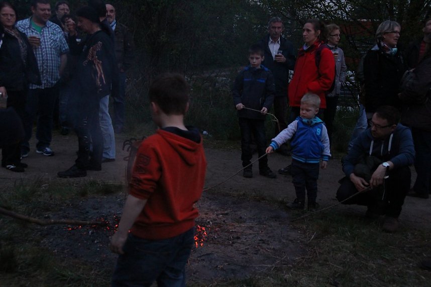 Osterfeuer in Nordhausen Nord