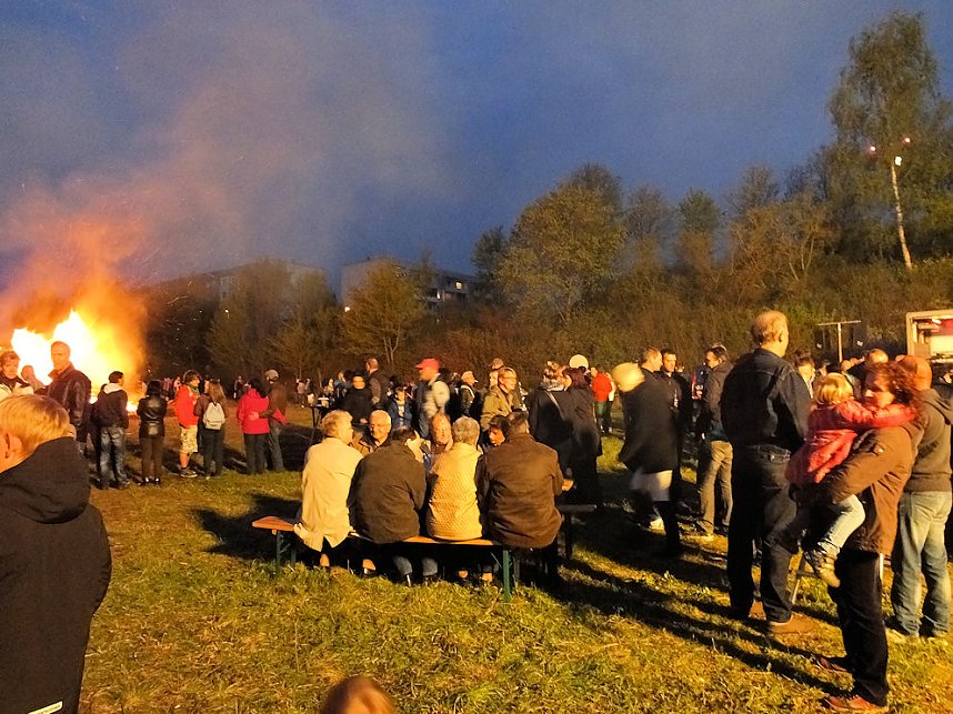 Osterfeuer in Nordhausen Nord