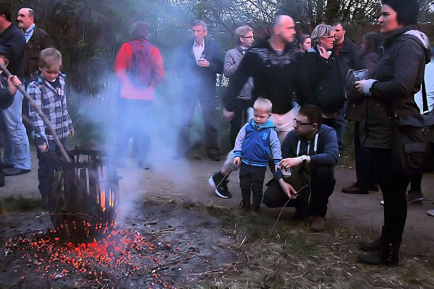 Osterfeuer in Nordhausen Nord