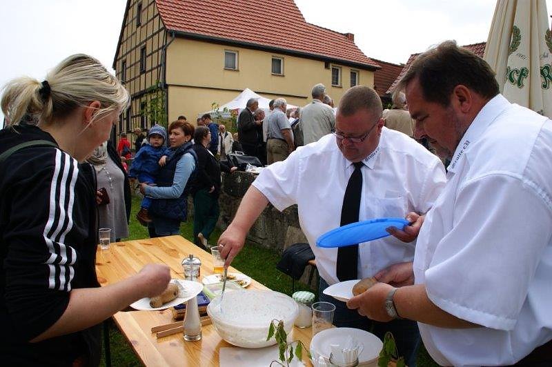 Maibaum in Obergebra gesetzt