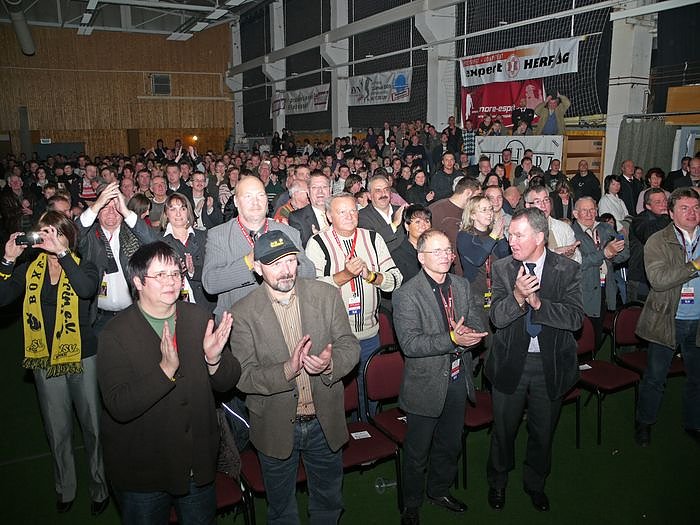 Abschied in der Halle