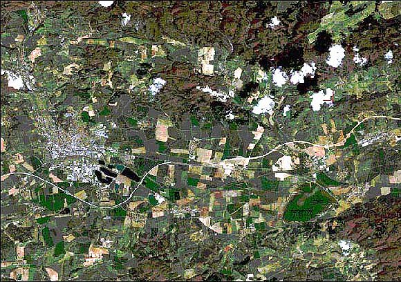 Echtfarbenbild Landsat 