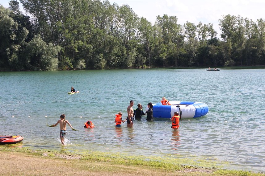 Wassergaudi am Kiesschacht