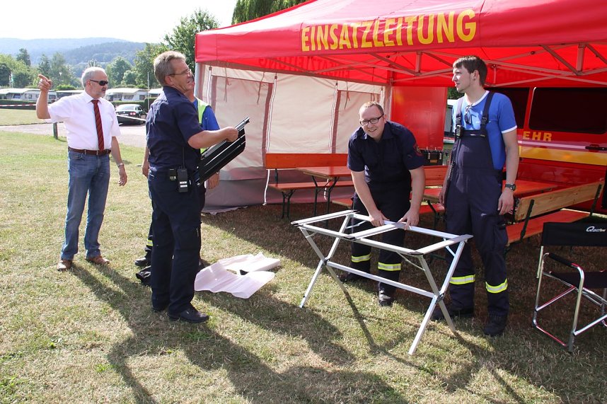 Gemeinsame &Uuml;bung am Stausee