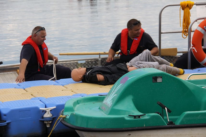 Gemeinsame &Uuml;bung am Stausee
