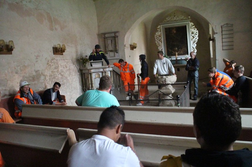 Arbeitseinsatz auf Burg Lohra