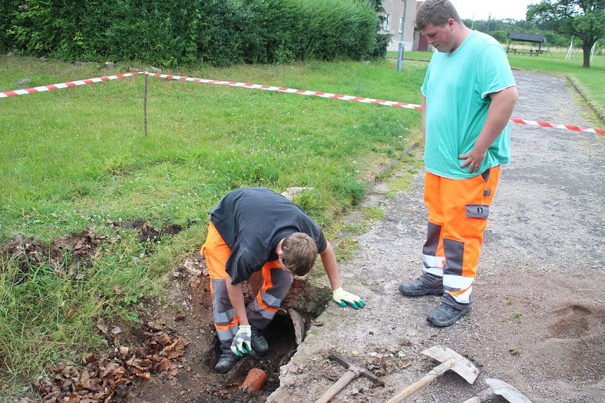 Arbeitseinsatz auf Burg Lohra
