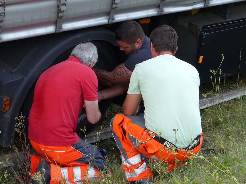 Bergung in der Auffahrt