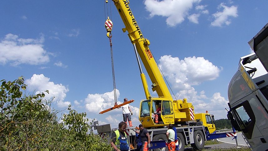 Bergung in der Auffahrt
