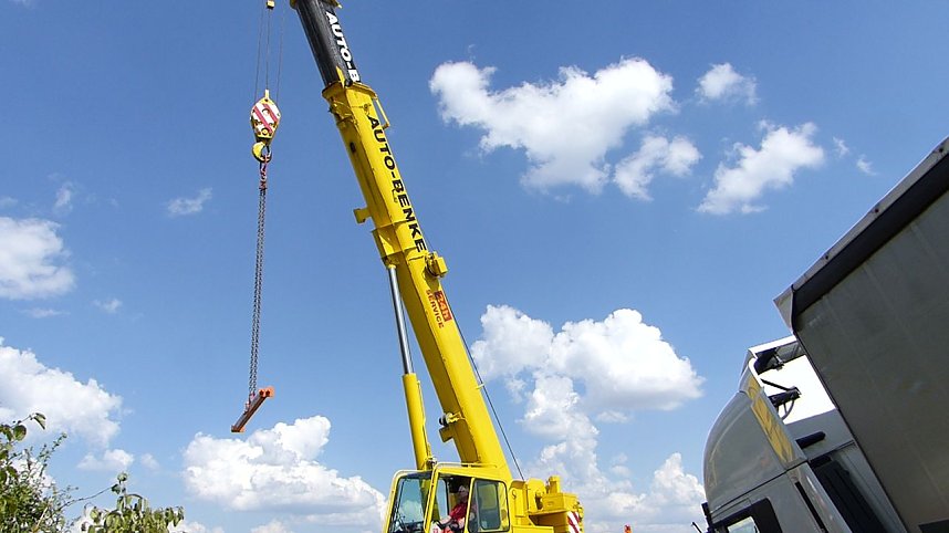 Bergung in der Auffahrt