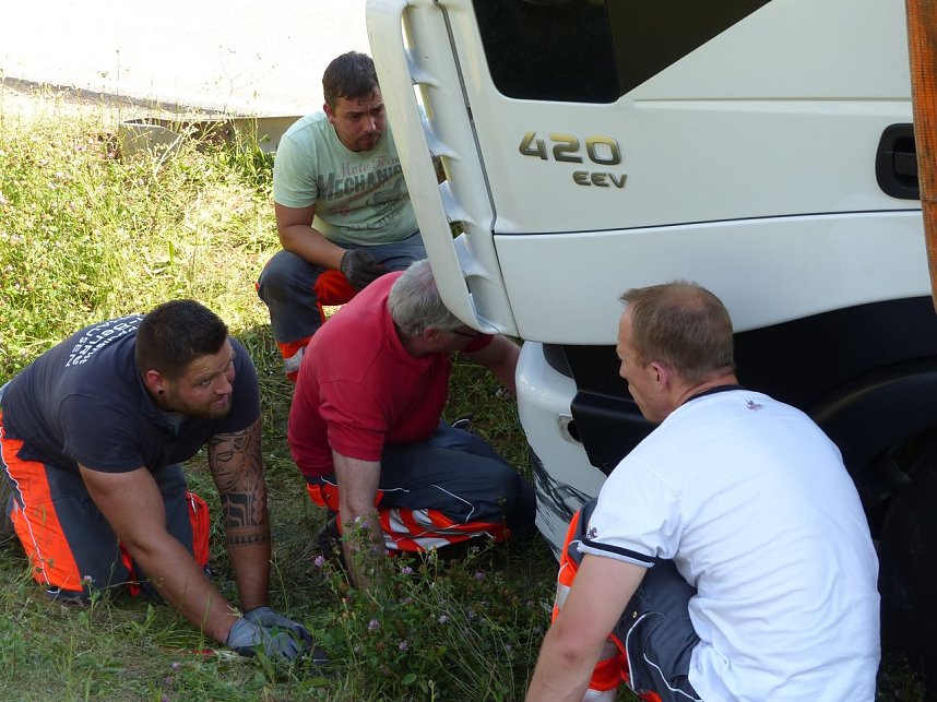 Bergung in der Auffahrt