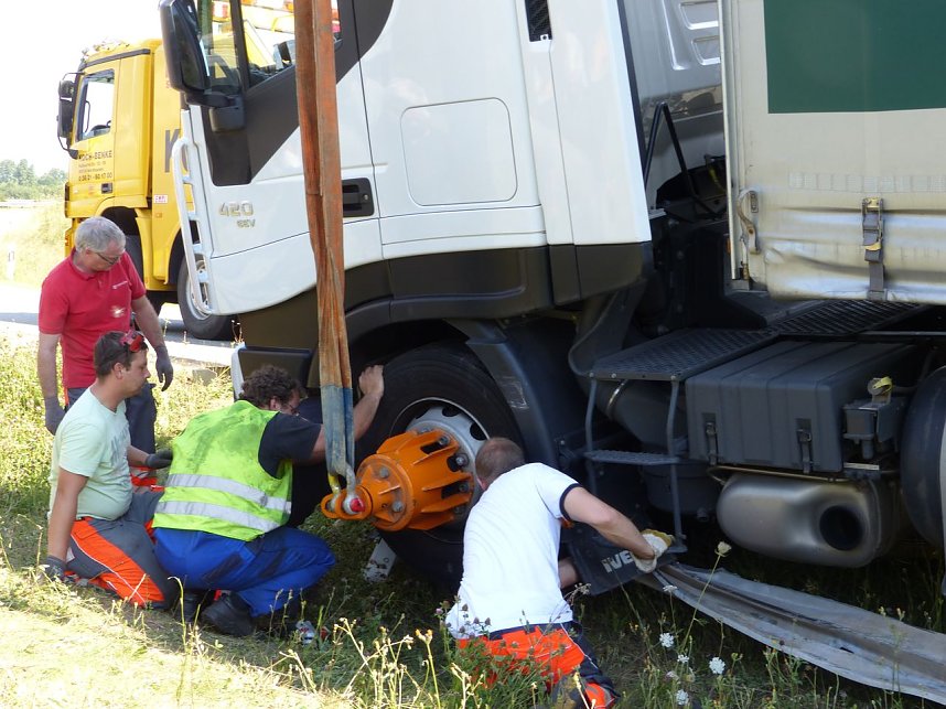 Bergung in der Auffahrt