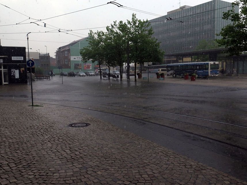 Starkregen am Morgen