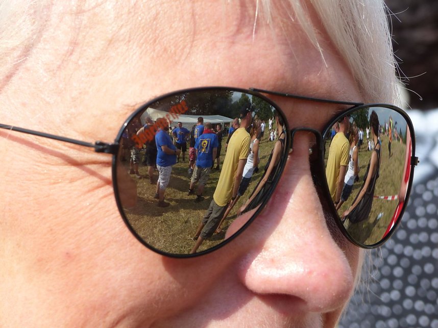 Tauziehen an der Helme