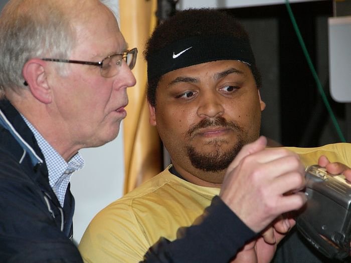 Die M&auml;nner beim Indoor