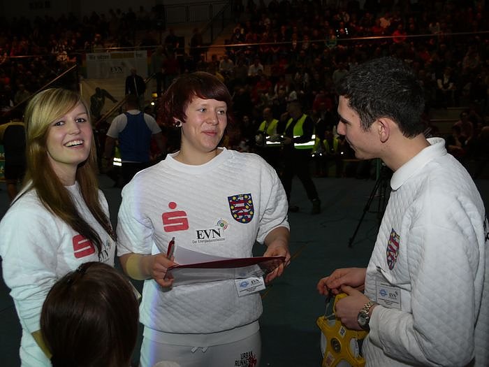 Die M&auml;nner beim Indoor