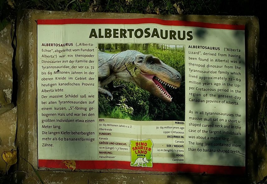 Dinosaurier auf R&uuml;gen