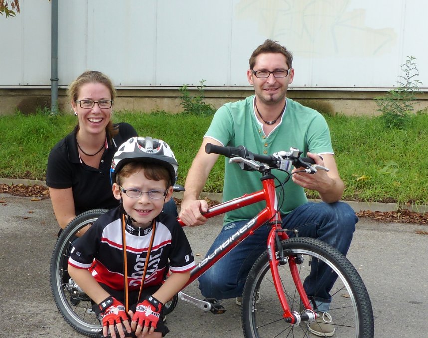 Toller Auftritt in Magdeburg: Laurenz mit seinen stolzen Eltern