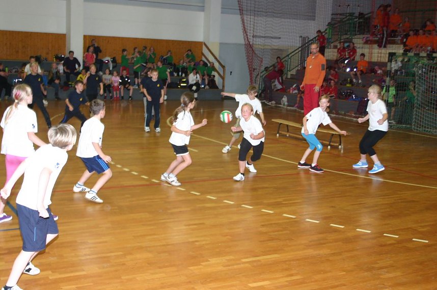 Zweifelderball in der Ballspielhalle