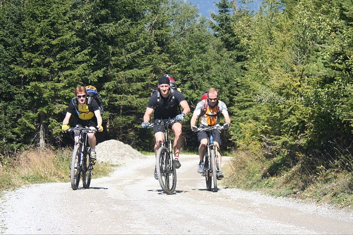 Ren&eacute;, Mike und Karsten beim Aufstieg zum Patscher Kofel (2246m)