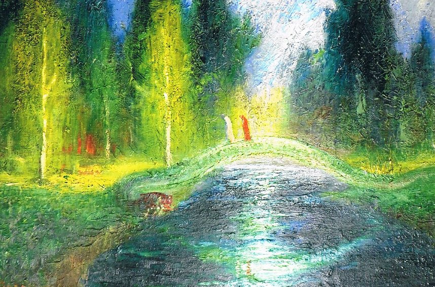 Hendrich Ausstellung in Heringen: Die Schlangenbr&uuml;cke (Zyklus Das M&auml;rchen)