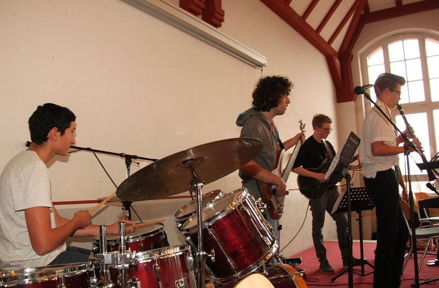 Besondere Atmosph&auml;re in der Aula des Herder-Gymnasiums