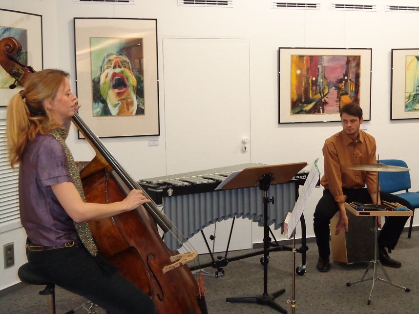 Vernissage zur Ausstellung von J&uuml;rgen Rennebach in der Kreissparkasse Nordhausen war gut besucht