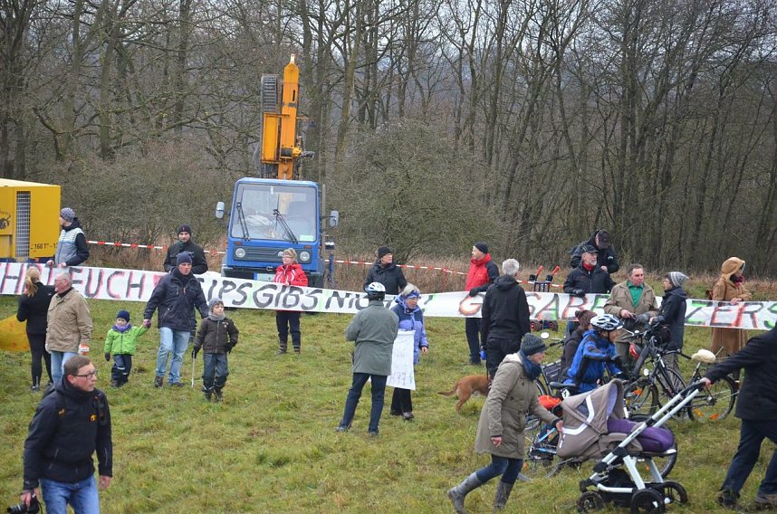 Protest gegen Probebohrungen