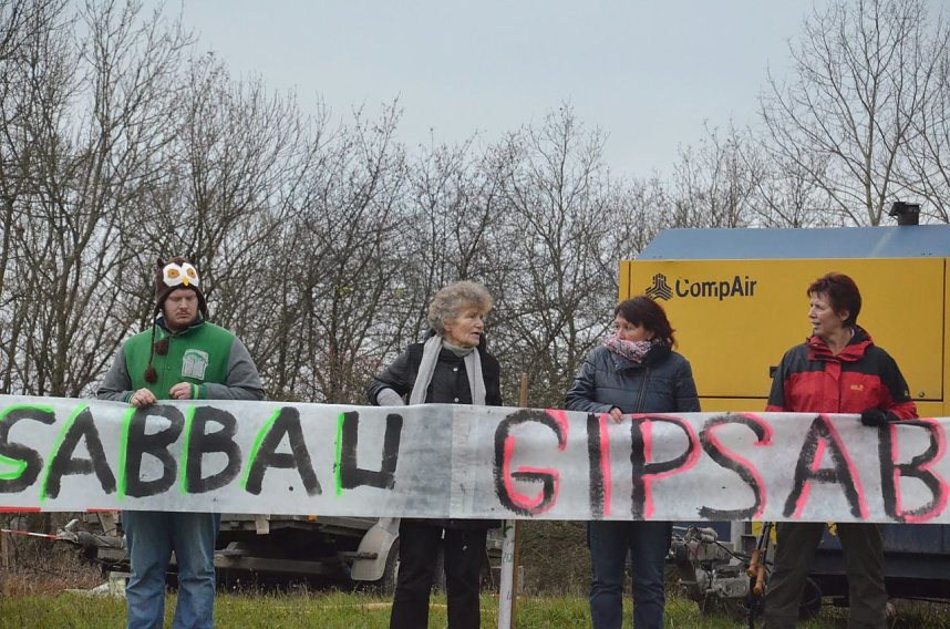 Protest gegen Probebohrungen
