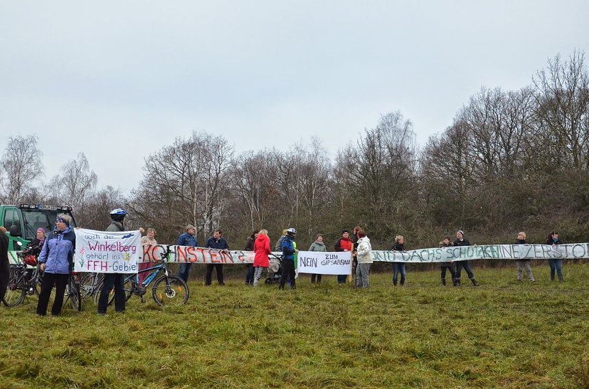 Protest gegen Probebohrungen