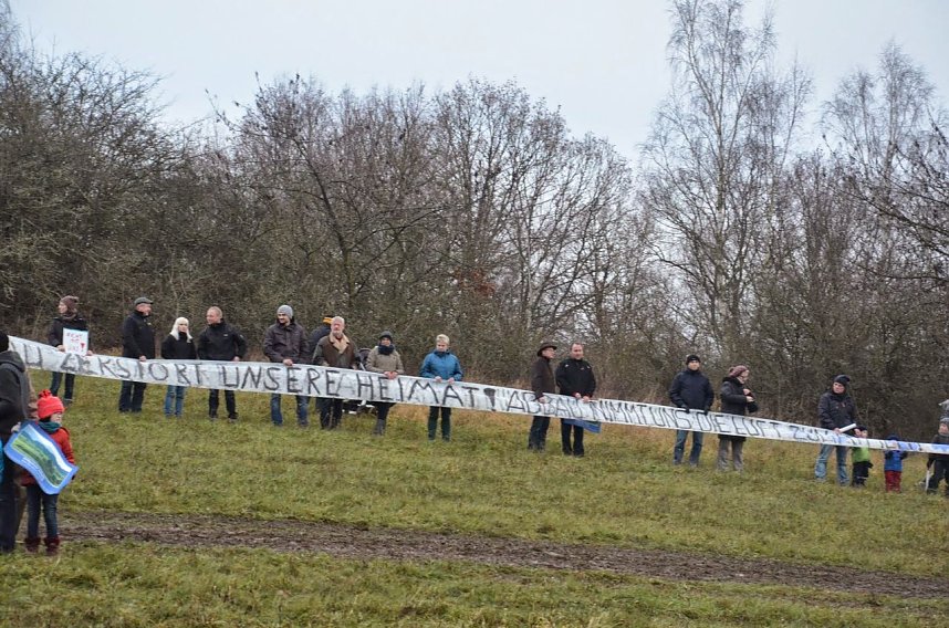 Protest gegen Probebohrungen