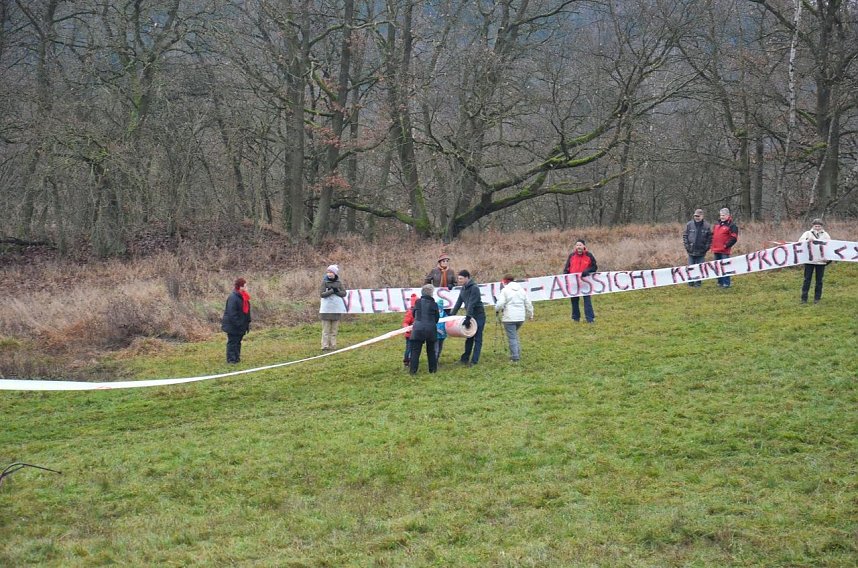 Protest gegen Probebohrungen