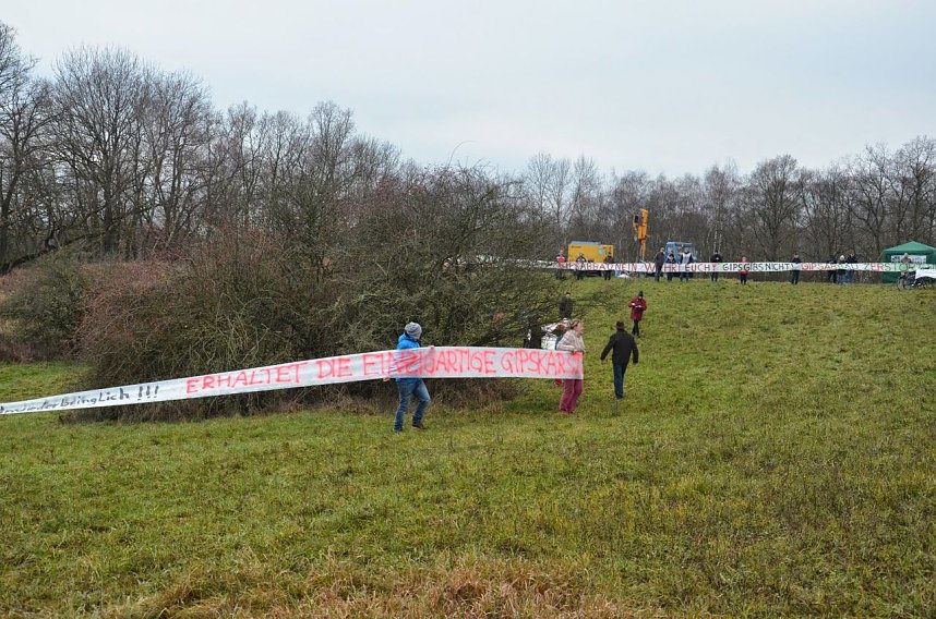 Protest gegen Probebohrungen