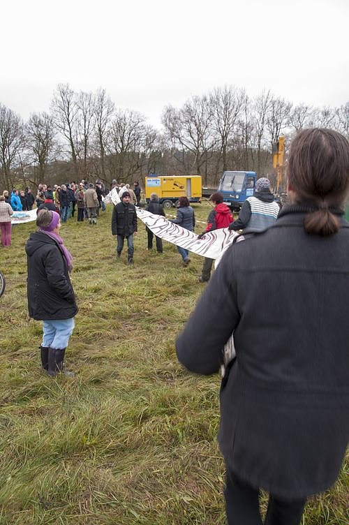 Protest gegen Probebohrungen
