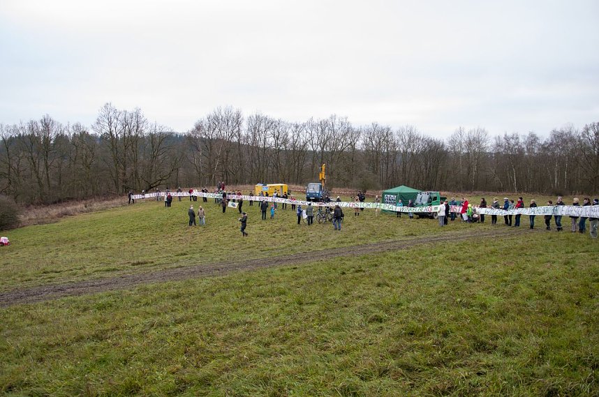 Protest gegen Probebohrungen