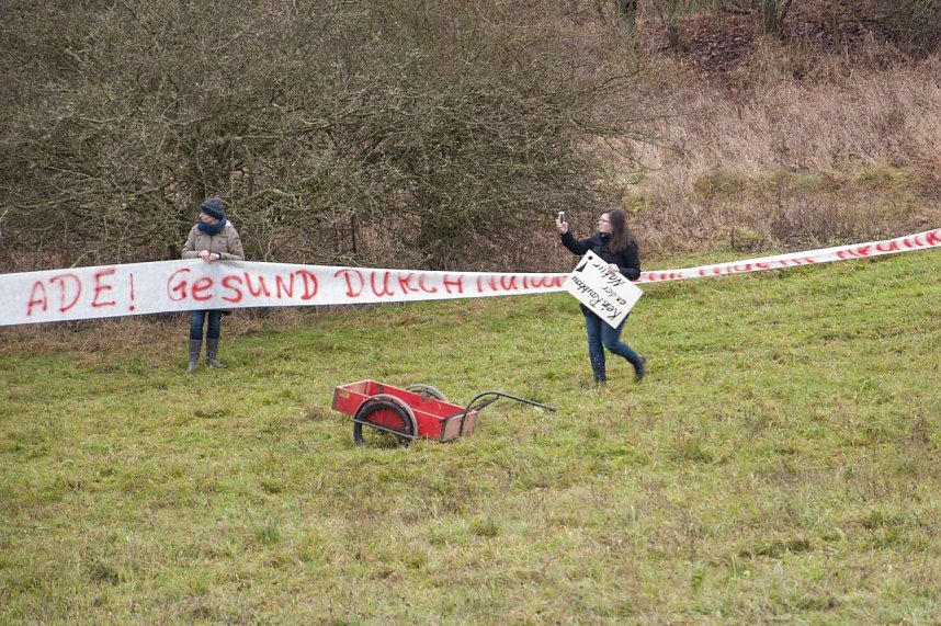 Protest gegen Probebohrungen