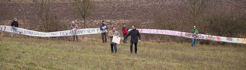 Protest gegen Probebohrungen