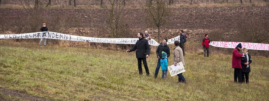 Protest gegen Probebohrungen